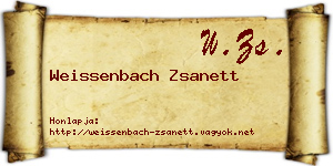 Weissenbach Zsanett névjegykártya