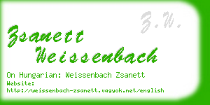 zsanett weissenbach business card